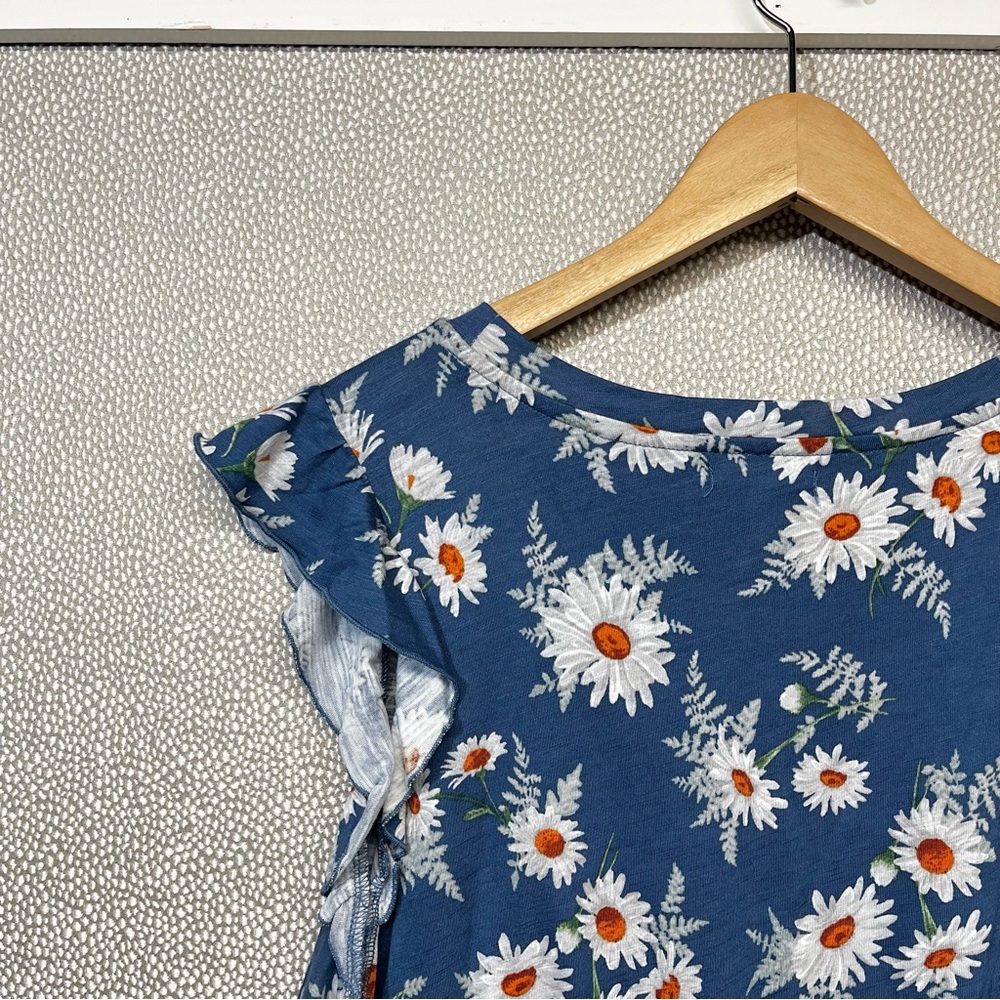XL Maurice’s Flutter Cap Sleeve Daisy Knit Tee - Picture 5 of 7